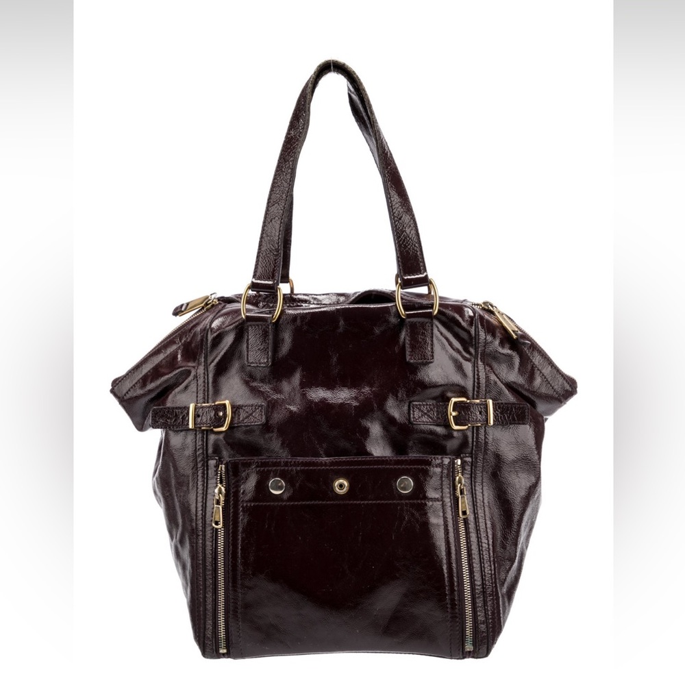 Yves Saint Laurent Classic Downtown Patent Leather Handbag-EUC.